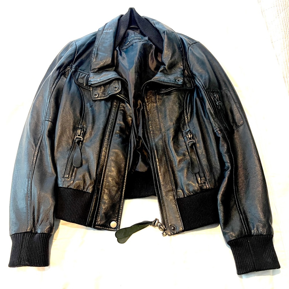 Zara Leather jacket black size S